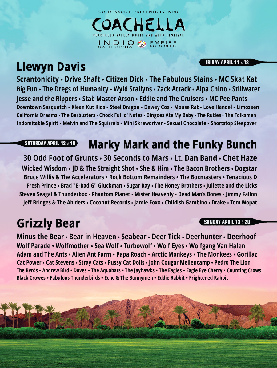 Coachella 2014 Line Up – UsedWigs
